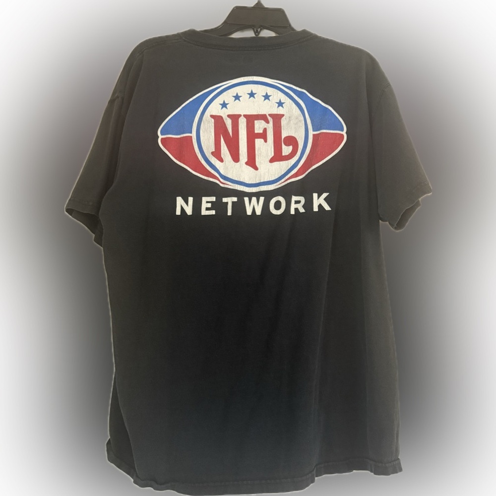 NFL Network Black T-Shirt- Authentic production crew shirt size L